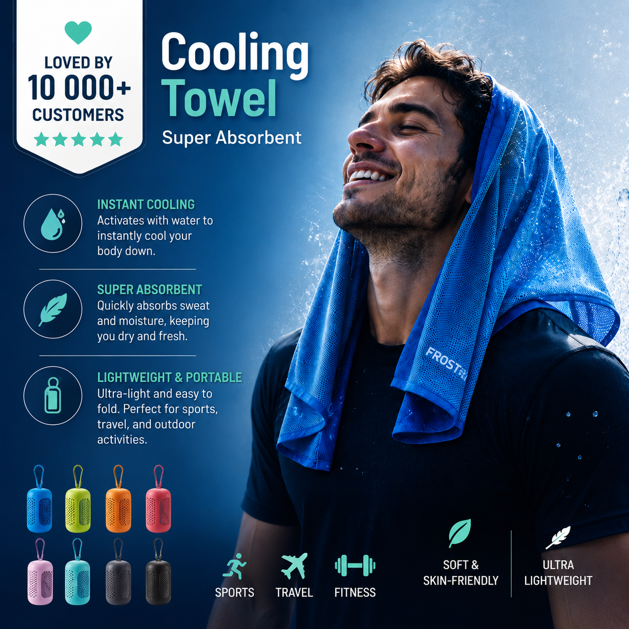 Ecoplino Cooling Towel Red